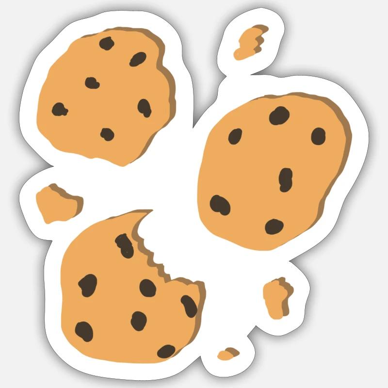 Cookies - Sticker taille S (10 x 10 cm) - blanc mat