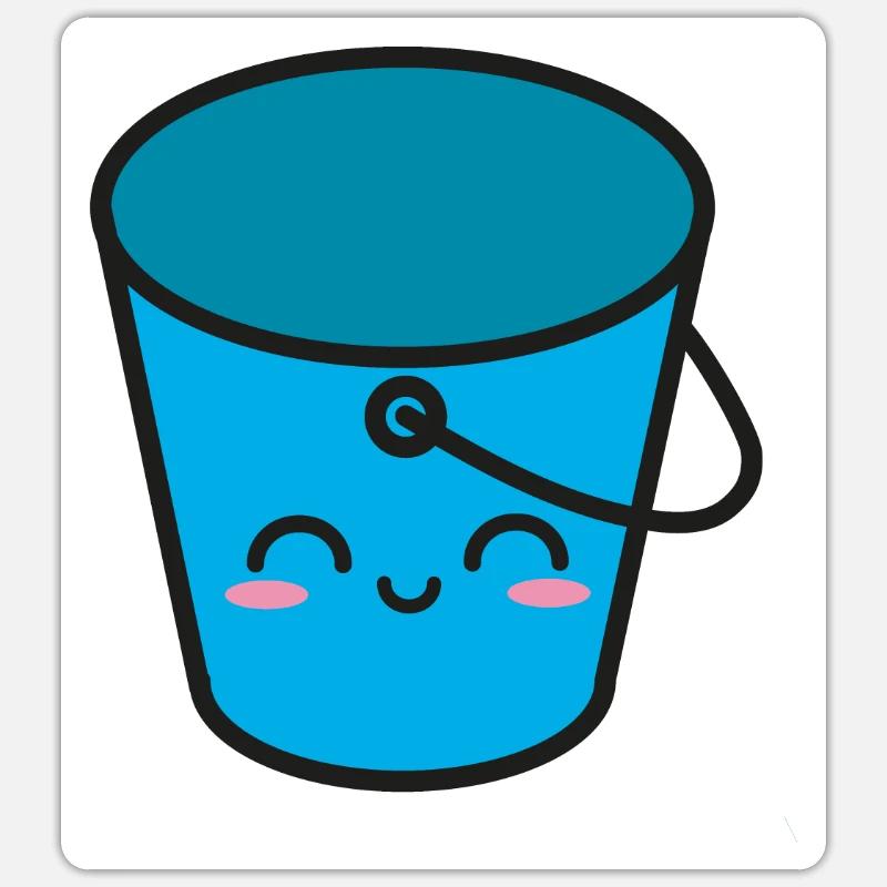 Niedlich Eimer Haushalt Sticker Größe S (10 x 10 cm)