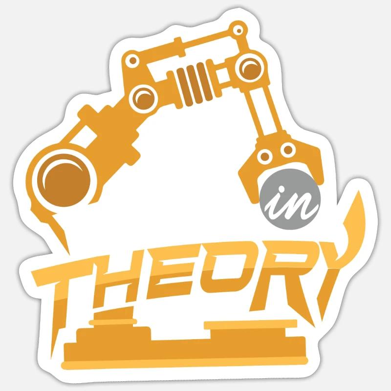 Robotics Machine Learning Robotics Engineering - Sticker size S (10 x 10 cm) - white matte