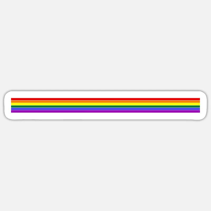 LGBTQ bande de conception - Sticker taille S (10 x 10 cm) - blanc mat