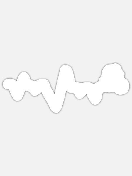 Mountainbike Fahrrad mit Kette - Sticker Größe S (10 x 10 cm) - Mattweiß