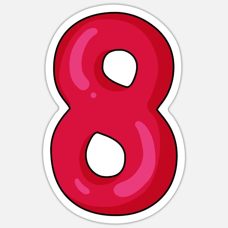 8 - Sticker size S (10 x 10 cm) - white matte