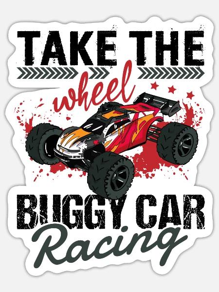 RC Racing Car Modellbau Auto Rennen Ferngesteuert - Sticker Größe S (10 x 10 cm) - Mattweiß