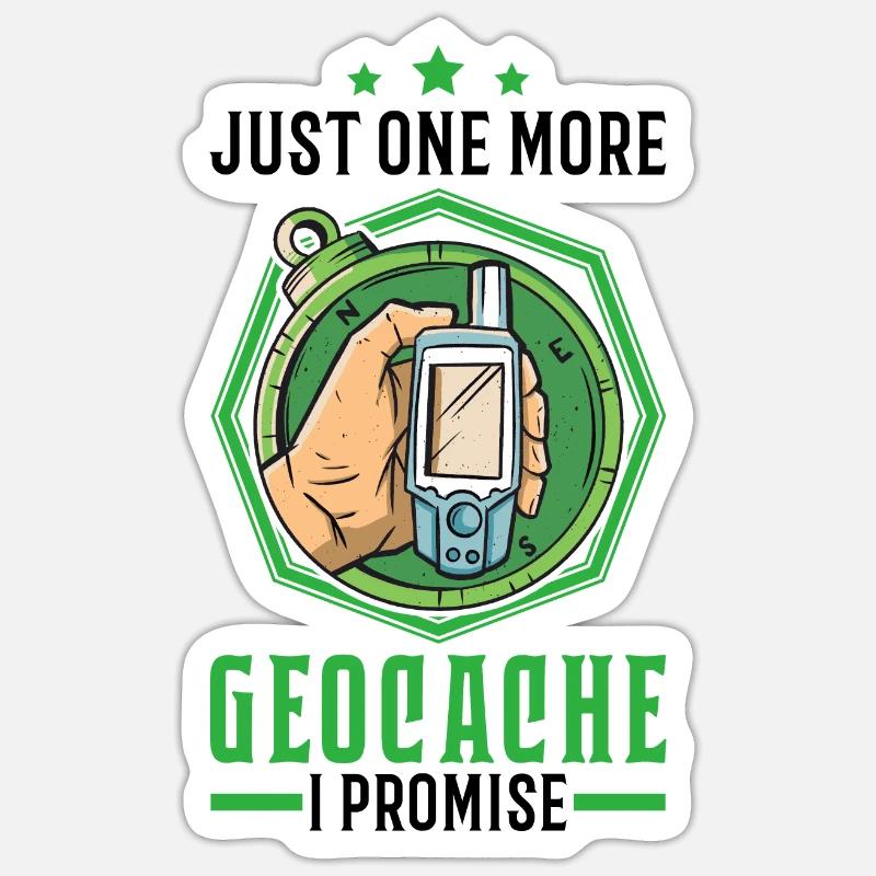 Juste un plus Geocache Geocaching Geocaching - Sticker taille S (10 x 10 cm) - blanc mat
