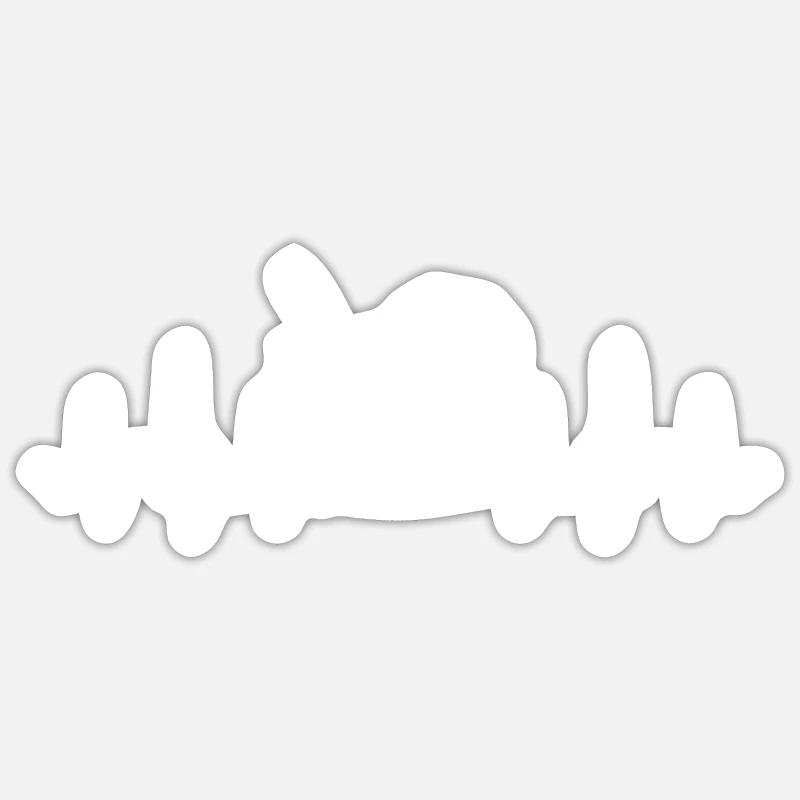 archéologue - Sticker taille S (10 x 10 cm) - blanc mat