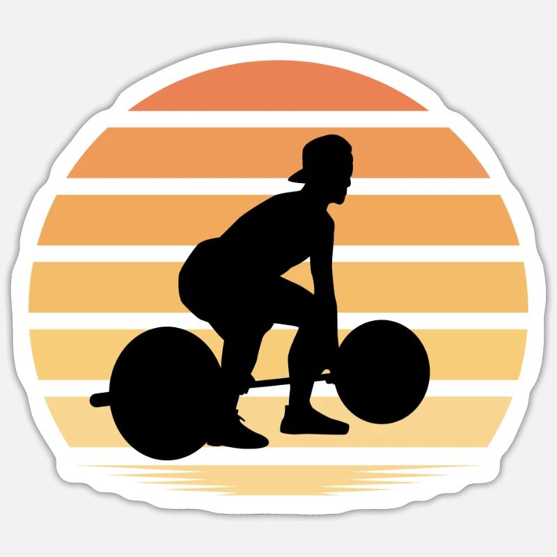 Gym Gym Pompes d’entraînement - Sticker taille S (10 x 10 cm) - blanc mat