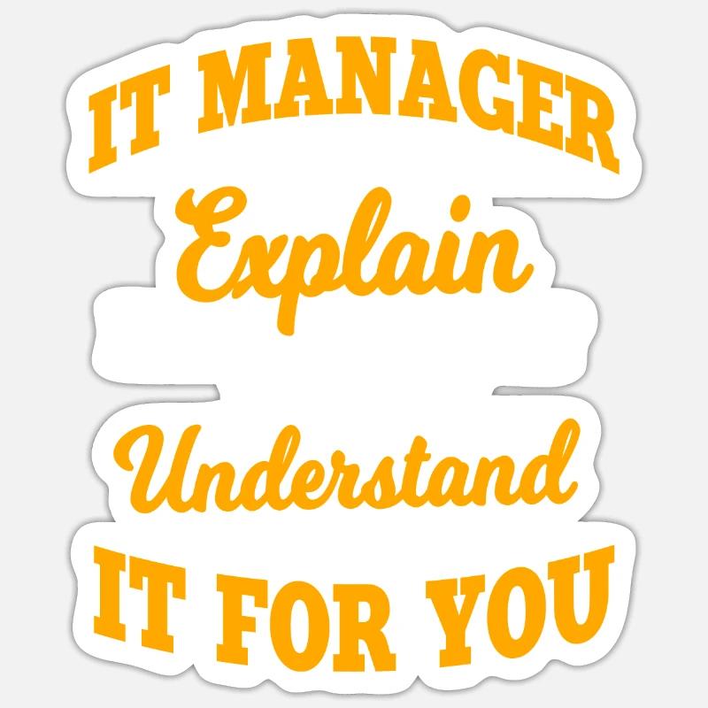 IT Manager - Sticker taille S (10 x 10 cm) - blanc mat