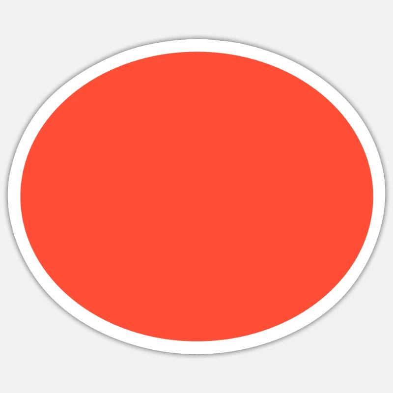 Circle Red - Sticker size S (10 x 10 cm) - white matte