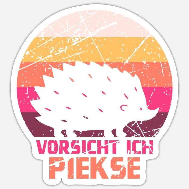 Igel - Sticker Größe S (10 x 10 cm) - Mattweiß
