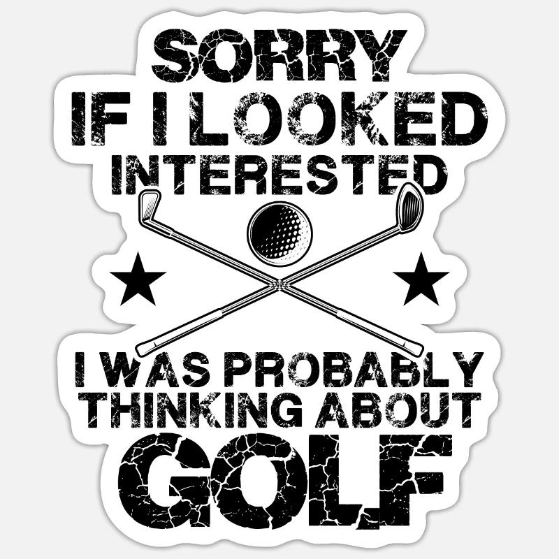 golf golf - Sticker taille S (10 x 10 cm) - blanc mat