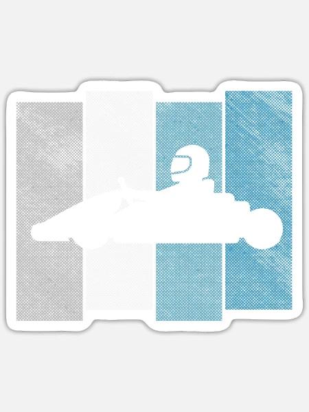 Kartsport Rennfahrer Geschenkidee - Sticker Größe S (10 x 10 cm) - Mattweiß