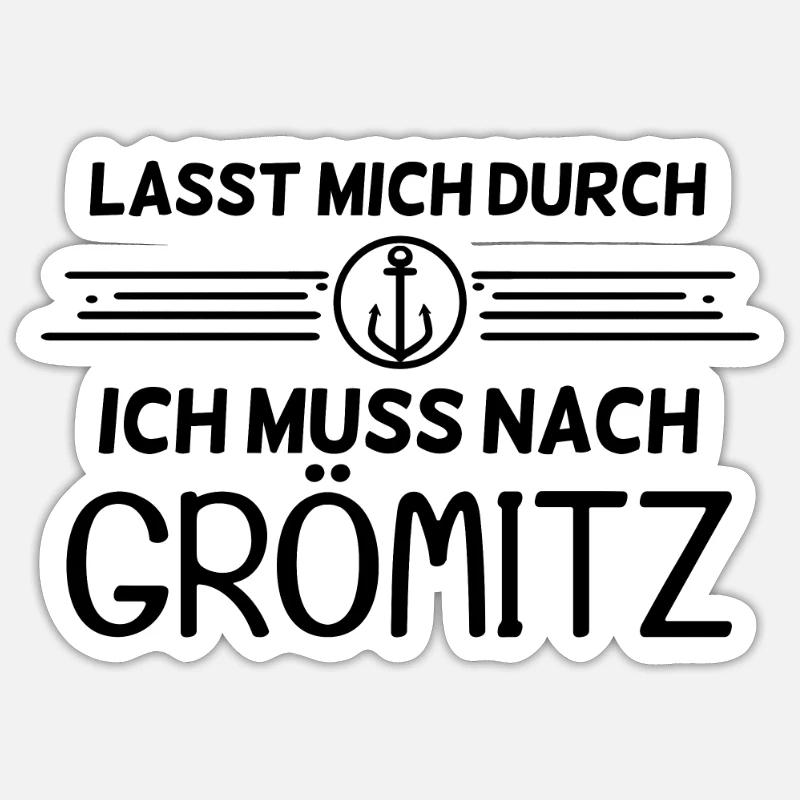 Grömitz Ostsee Spruch Geschenk Sticker Größe S (10 x 10 cm)