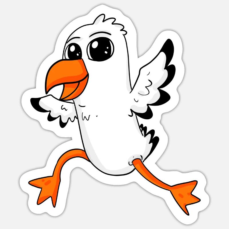 Doux goé et mouse Sticker taille S (10 x 10 cm)