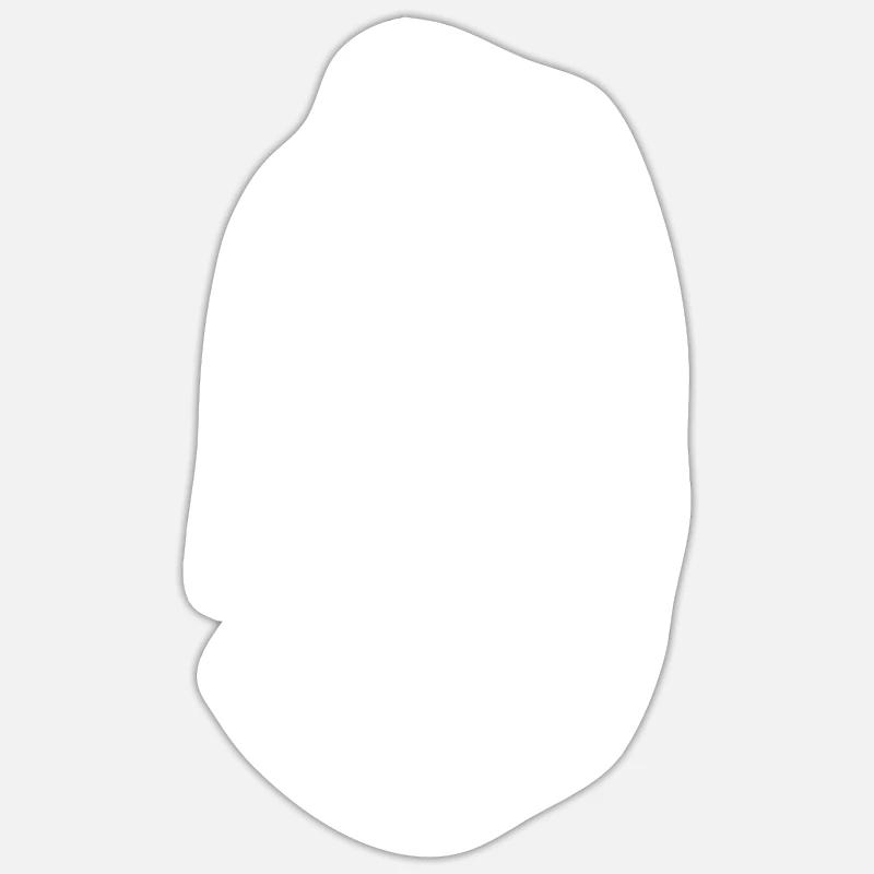 Disque de bois - Sticker taille S (10 x 10 cm) - blanc mat
