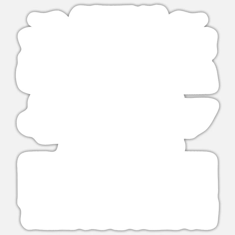 Drache dann ein Drache - Sticker Größe S (10 x 10 cm) - Mattweiß