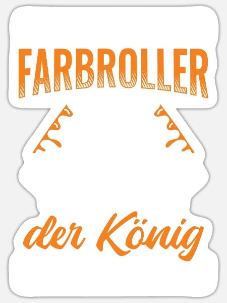 Maler Pinsel - Sticker Größe S (10 x 10 cm) - Mattweiß