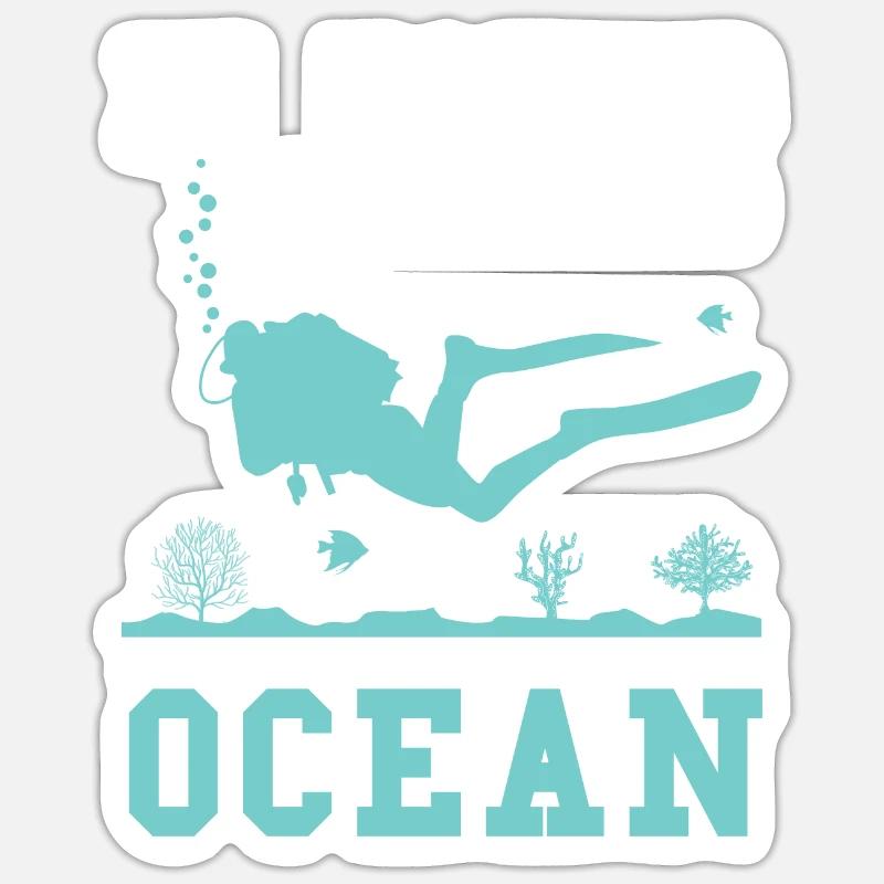 Rigolo de plongée - Sticker taille S (10 x 10 cm) - blanc mat