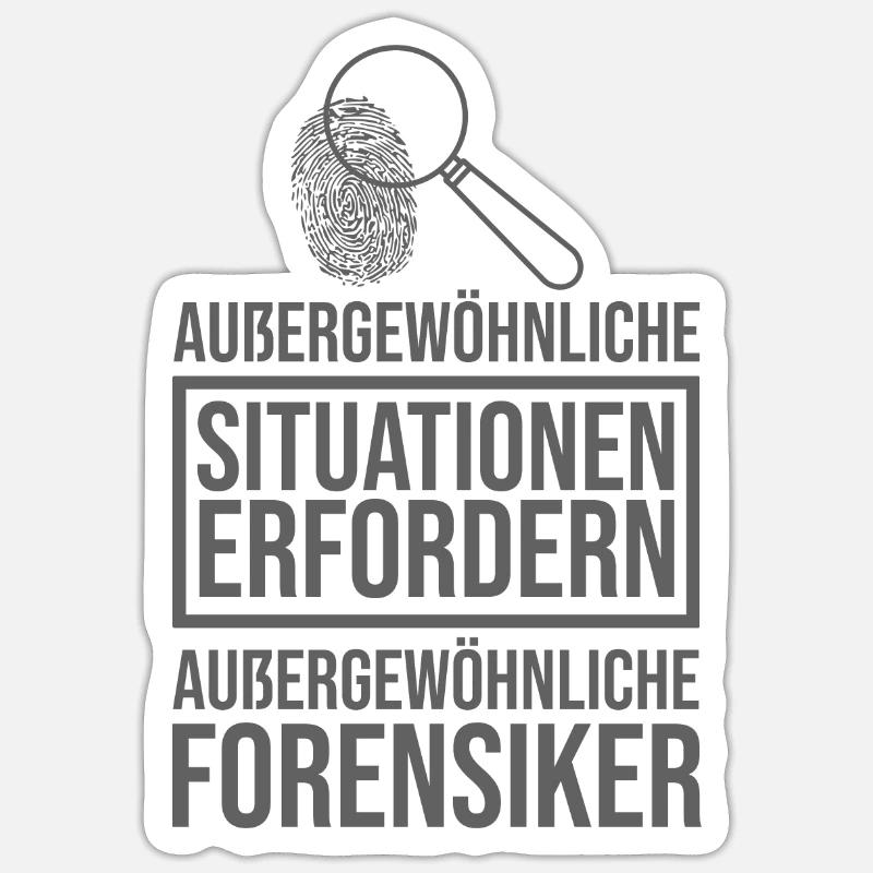 Forensik Forensiker Sticker Größe S (10 x 10 cm)