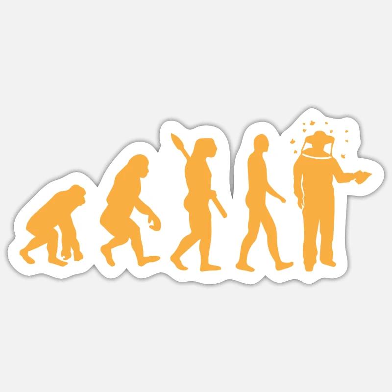 Evolution Beekeeper Beekeeping Bee Whisperer Sticker size S (10 x 10 cm)