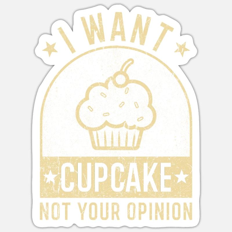 Cupcake baking gift funny Sticker size S (10 x 10 cm)