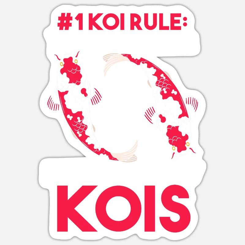 Kois Koi Koi Fish Gift - Sticker size S (10 x 10 cm) - white matte