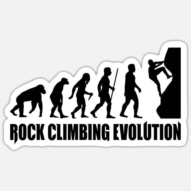 rock climbing evolution felsklettern klettern Sticker Größe S (10 x 10 cm)