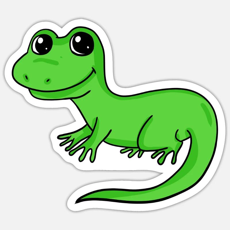 lizard - Sticker size S (10 x 10 cm) - white matte