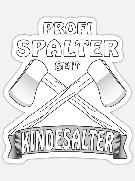 AXT PROFI SPALTER SEIT KINDESALTER - Sticker Größe S (10 x 10 cm) - Mattweiß