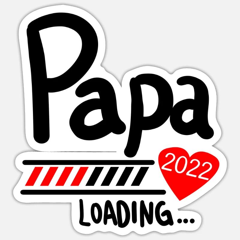 Papa Loading 2022 Sticker Größe S (10 x 10 cm)