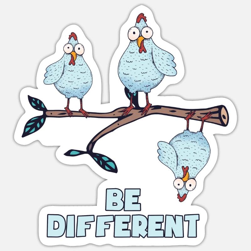 BE DIFFERENT Sticker Größe S (10 x 10 cm)
