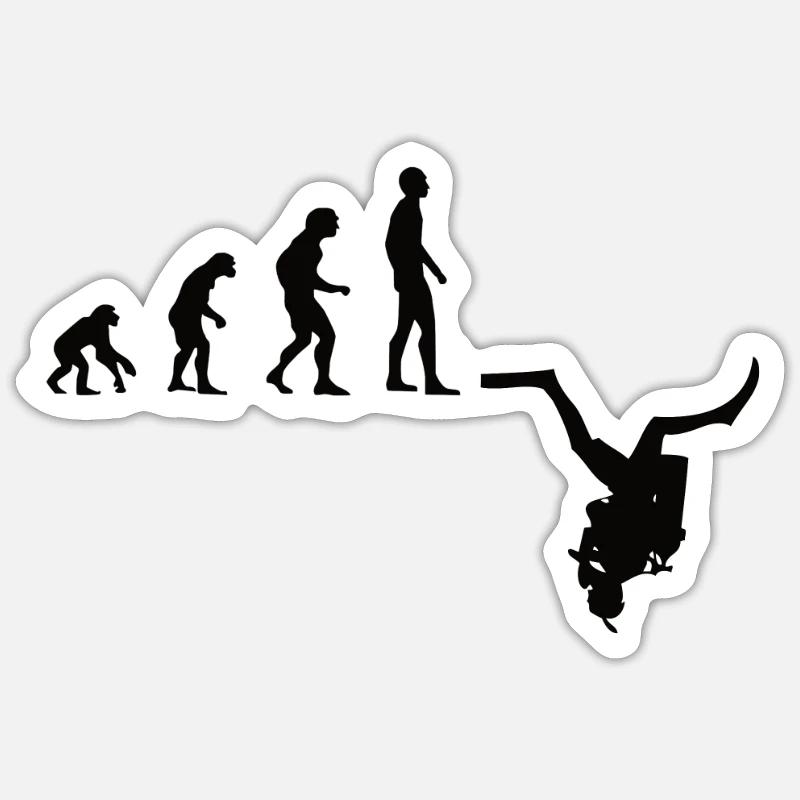 Plongée Évolution | Les gens Développement Idée Sticker taille S (10 x 10 cm)