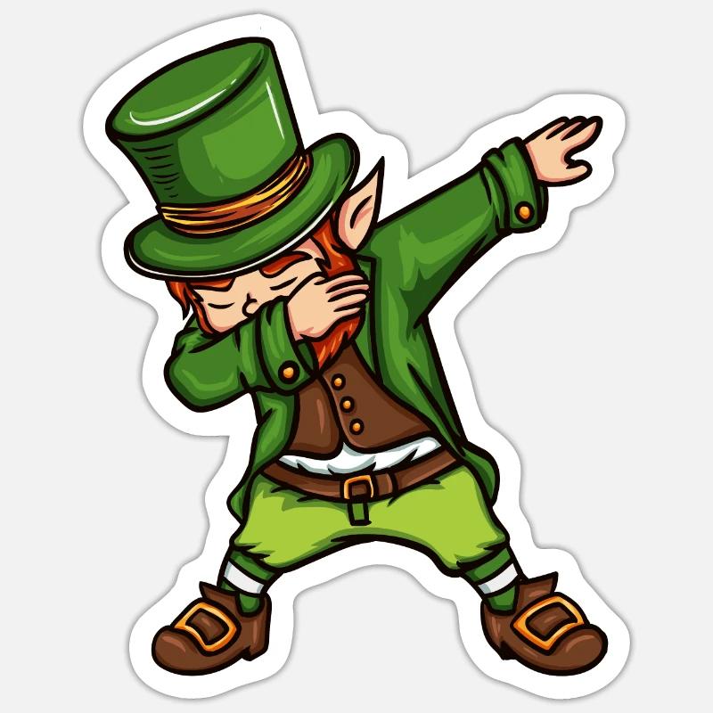 Dabbing Kobold - Sticker Größe S (10 x 10 cm) - Mattweiß
