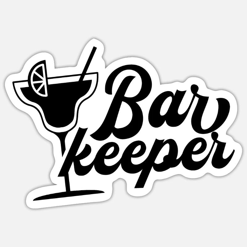 Bartender Barman Bar Profession Bartender Sticker size S (10 x 10 cm)
