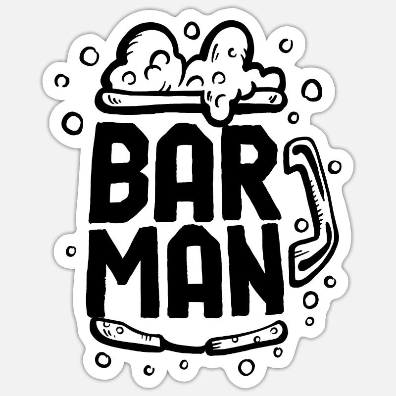 Barman Bartender Bartender Bartender Profession Sticker size S (10 x 10 cm)
