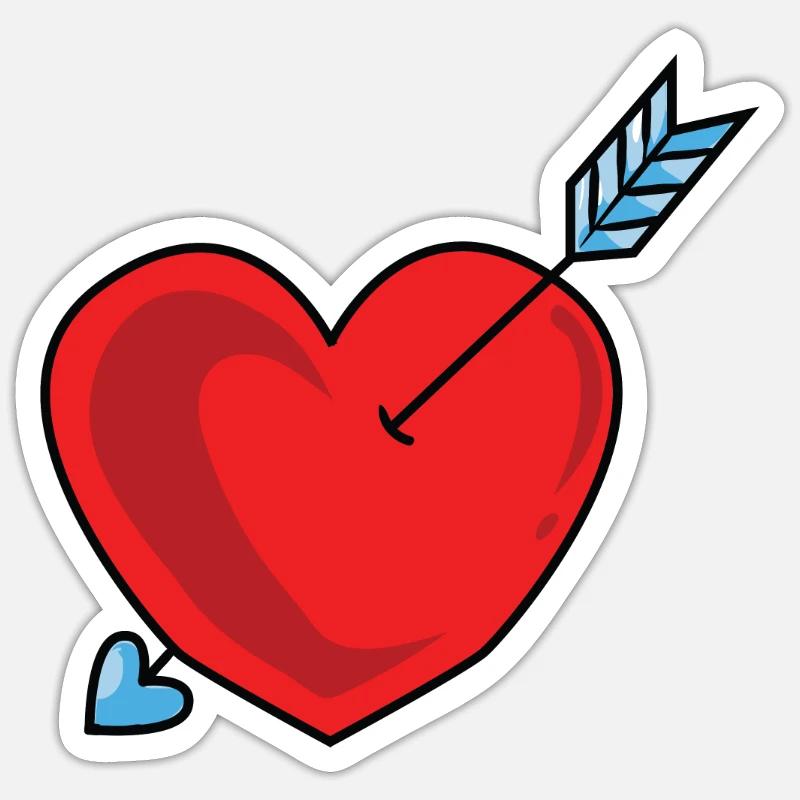 Saint-Valentin Sticker taille S (10 x 10 cm)