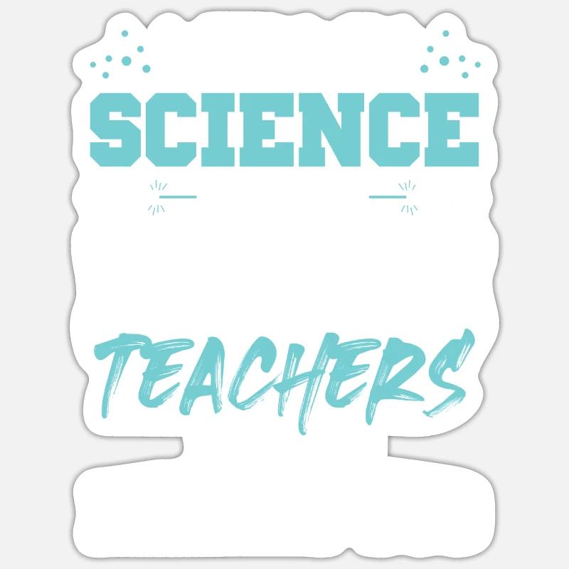 professeurs de science - Sticker taille S (10 x 10 cm) - blanc mat