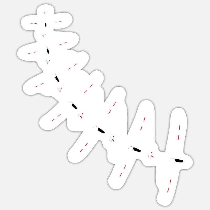 Glider Gliding Gliding Glider - Sticker size S (10 x 10 cm) - white matte