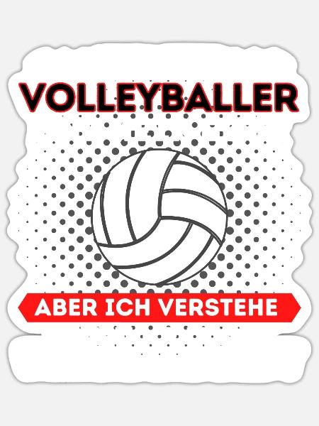 ICH BIN VOLLEYBALLER UND KEIN GOTT! Beach - Sticker Größe S (10 x 10 cm) - Mattweiß