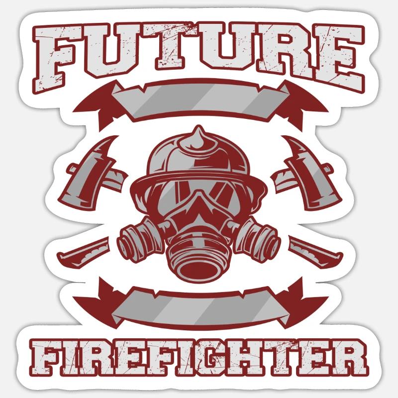 Future Firefighter Fire Brigade Gift Idea Sticker size S (10 x 10 cm)
