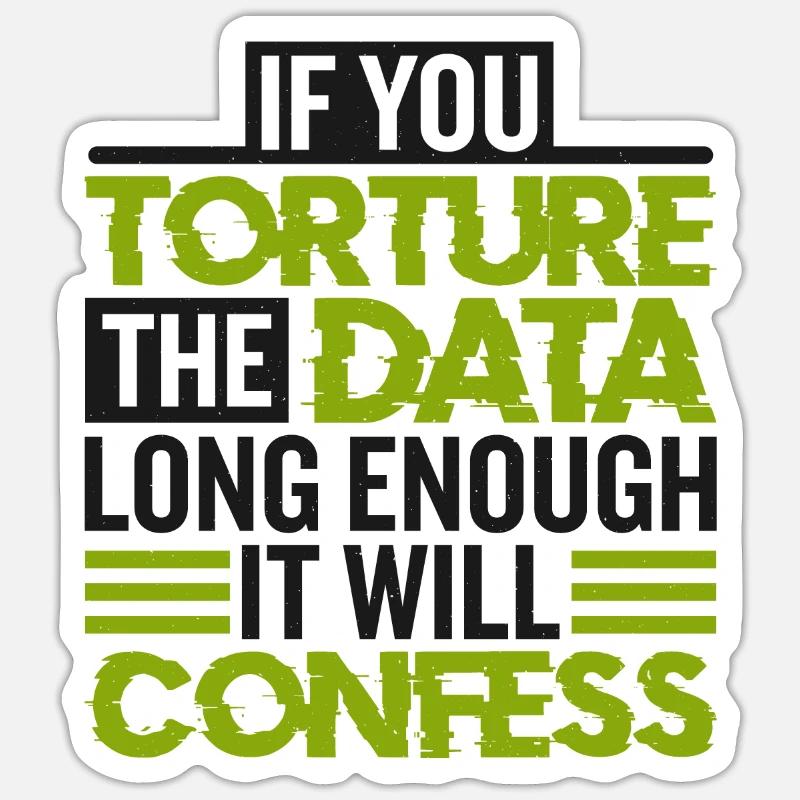 Statisticians and statistics - Sticker size S (10 x 10 cm) - white matte