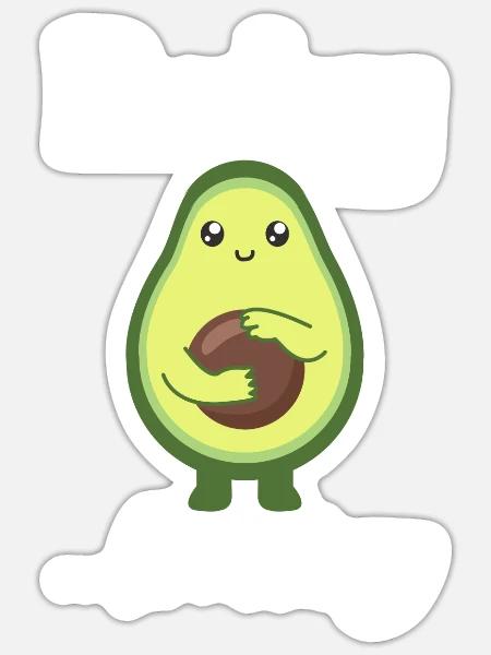 Baby loading lustige schwangere Avocado Mama - Sticker Größe S (10 x 10 cm) - Mattweiß