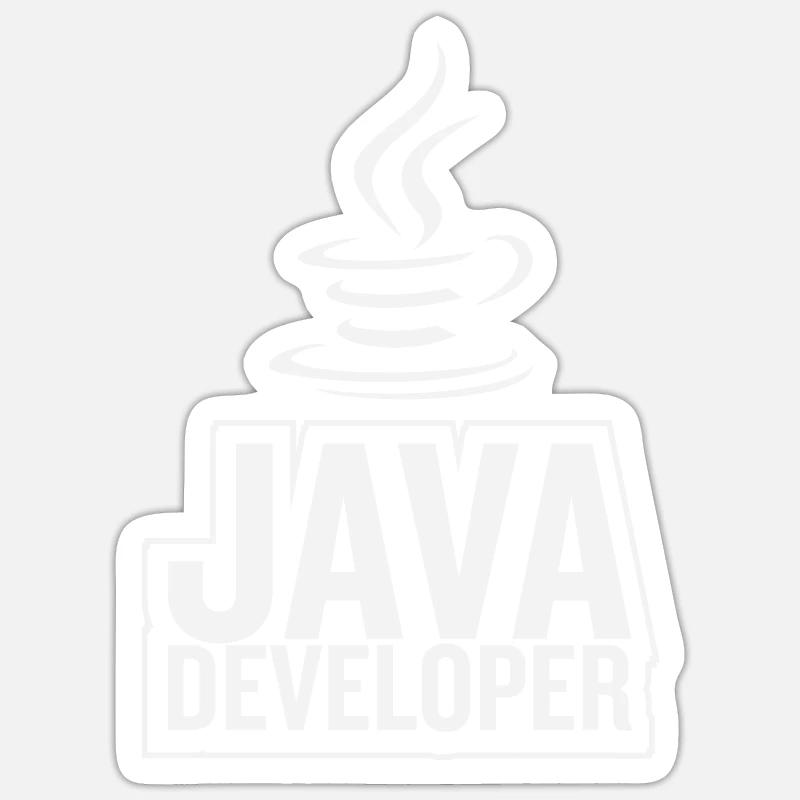 Java Developer Coffee Kaffee - Sticker size S (10 x 10 cm) - white matte