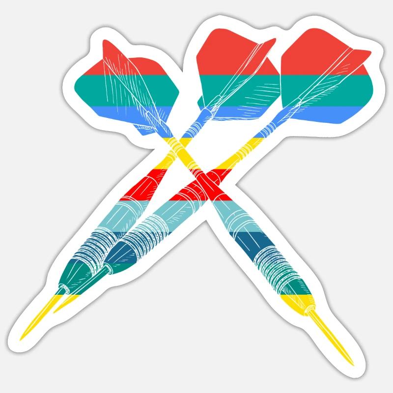 Fléchettes - Sticker taille S (10 x 10 cm) - blanc mat