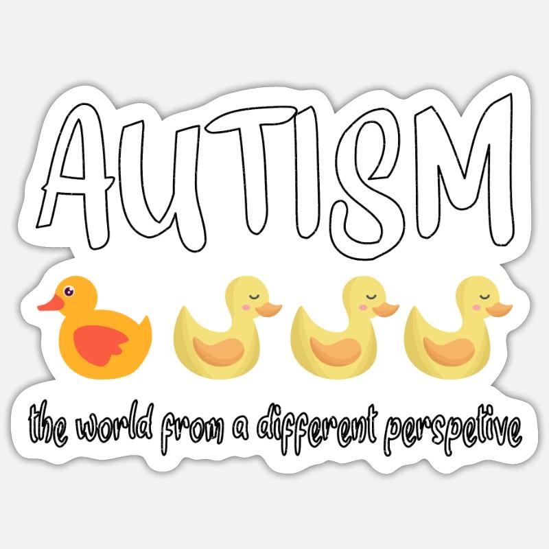 Autism awareness: different perspective - Sticker size S (10 x 10 cm) - white matte