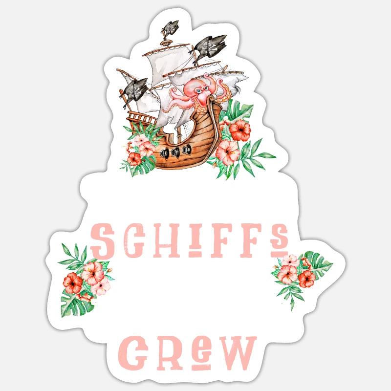 Teil des Schiffs Teil der Crew Sticker Größe S (10 x 10 cm)