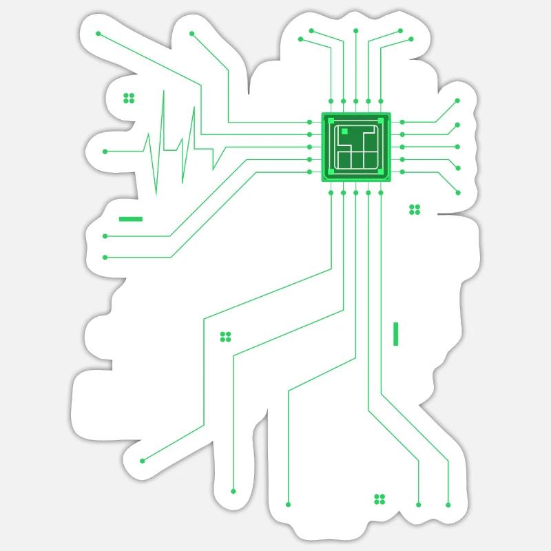 Admin Administrator CPU Computer Herz Sticker Größe S (10 x 10 cm)