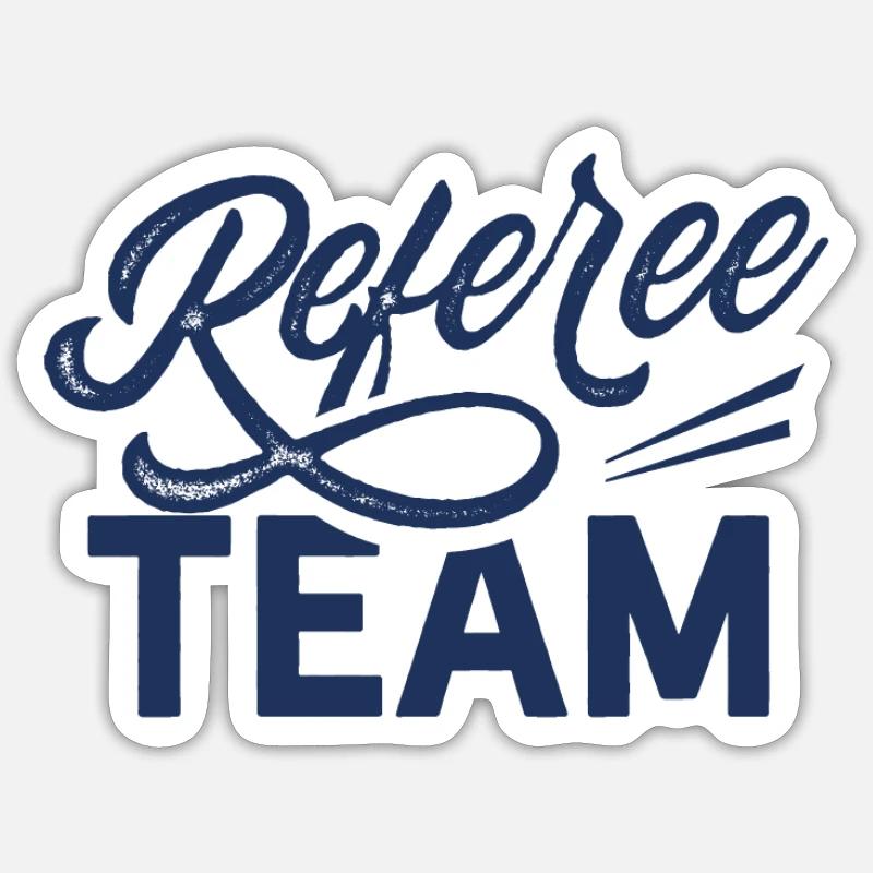 Arbitre équipe arbitre arbitre juges - Sticker taille S (10 x 10 cm) - blanc mat