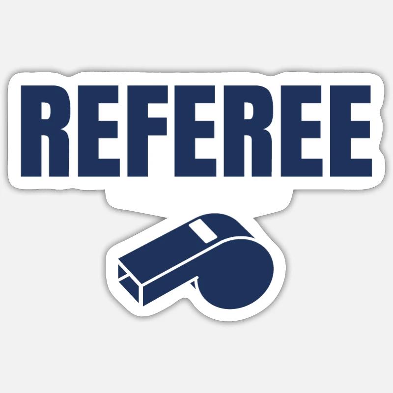 Arbitre profession arbitre - Sticker taille S (10 x 10 cm) - blanc mat