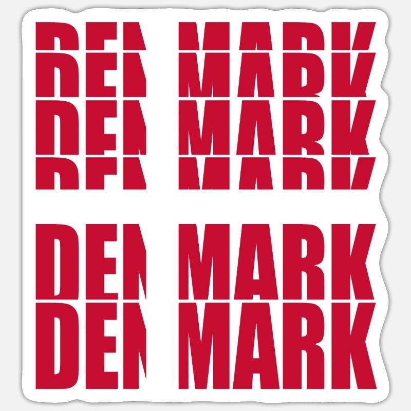 Denmark - Sticker size S (10 x 10 cm) - white matte