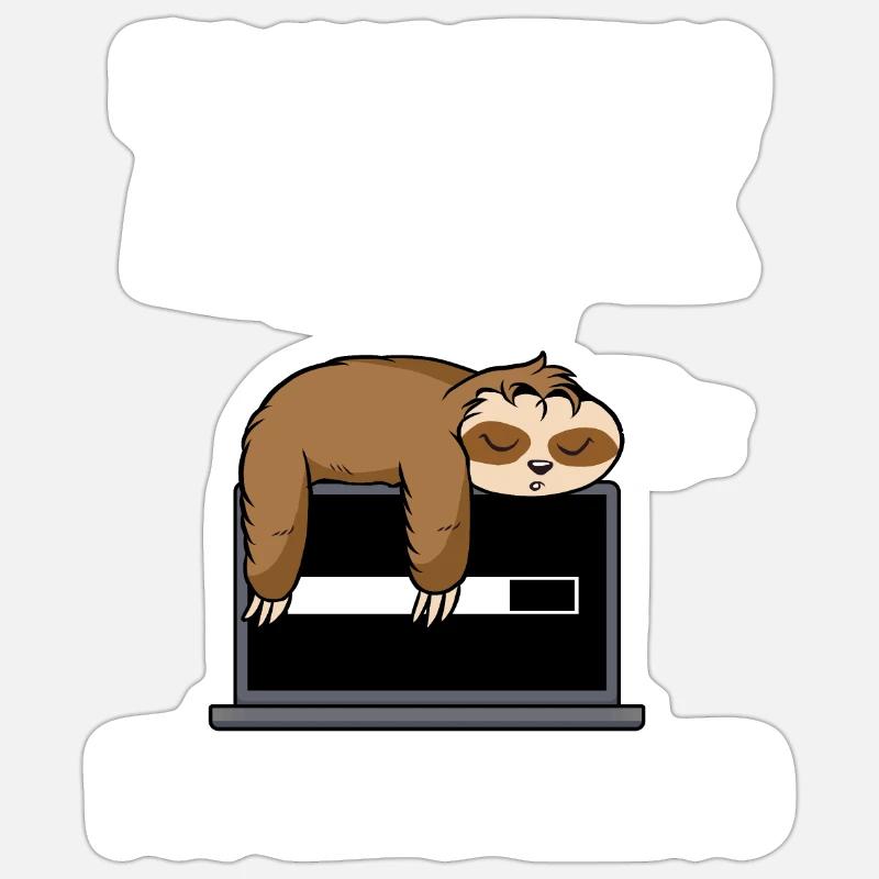 I'm Rendering Filmmaker Sloth Video Editor Editing Sticker size S (10 x 10 cm)